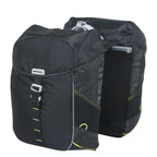 BASIL - BASIL Dubbele fietstas miles 34 liter 13 x 26 x 35 cm (2x) - zwart / lime