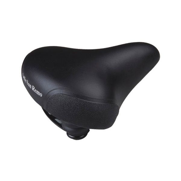 Selle san remo fietszadel marwi citybike unisex met hoekbescherming - zwart