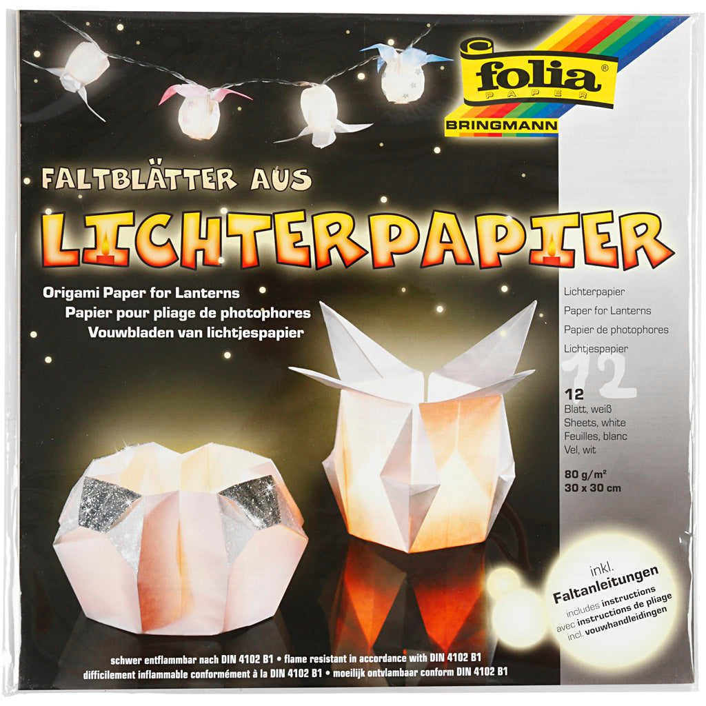 Creativ Company - Creativ Company Https://www.cchobby.nl/lantaarnpapier-vel-30x30-cm-80-gr-wit-12-vel-1-doos
