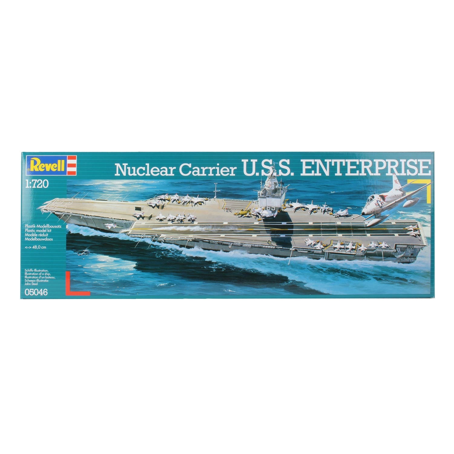 Revell modelbouwpakket militaire voertuigen - 05046 nuclear carrier - u.s.s. enterprise plastic - 1:720 - modelbouw
