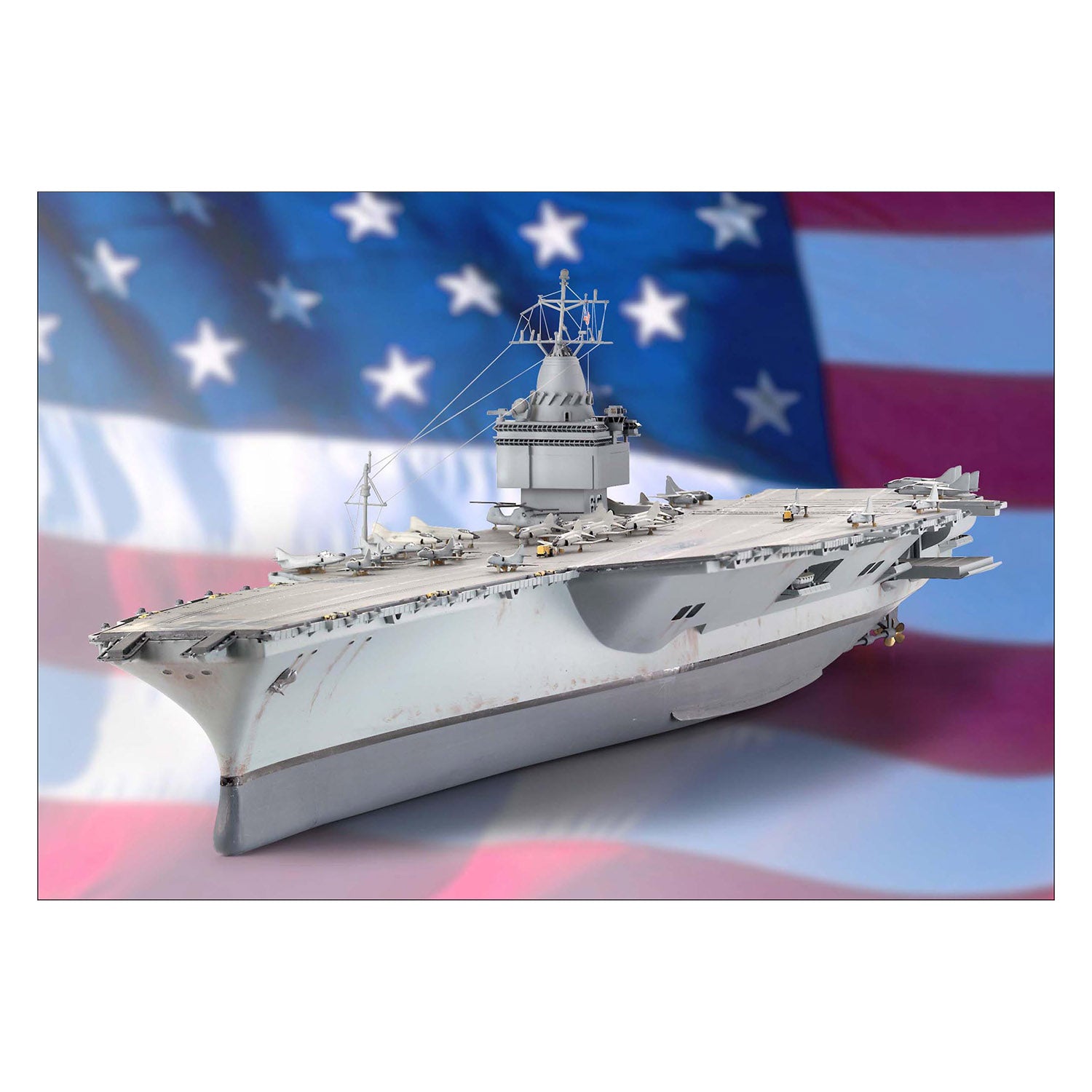 Revell modelbouwpakket militaire voertuigen - 05046 nuclear carrier - u.s.s. enterprise plastic - 1:720 - modelbouw