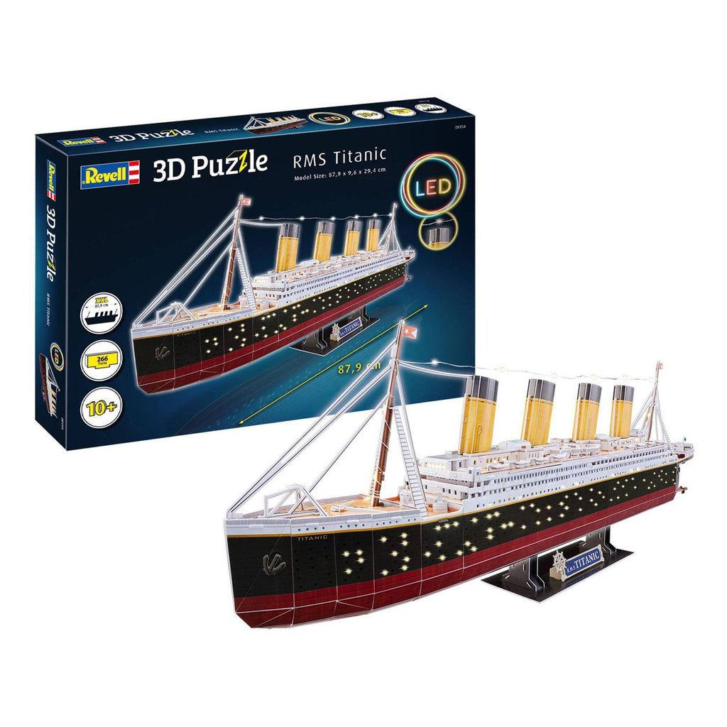 Revell - 3d puzzel bouwpakket - rms titanic led edition 266 stuks