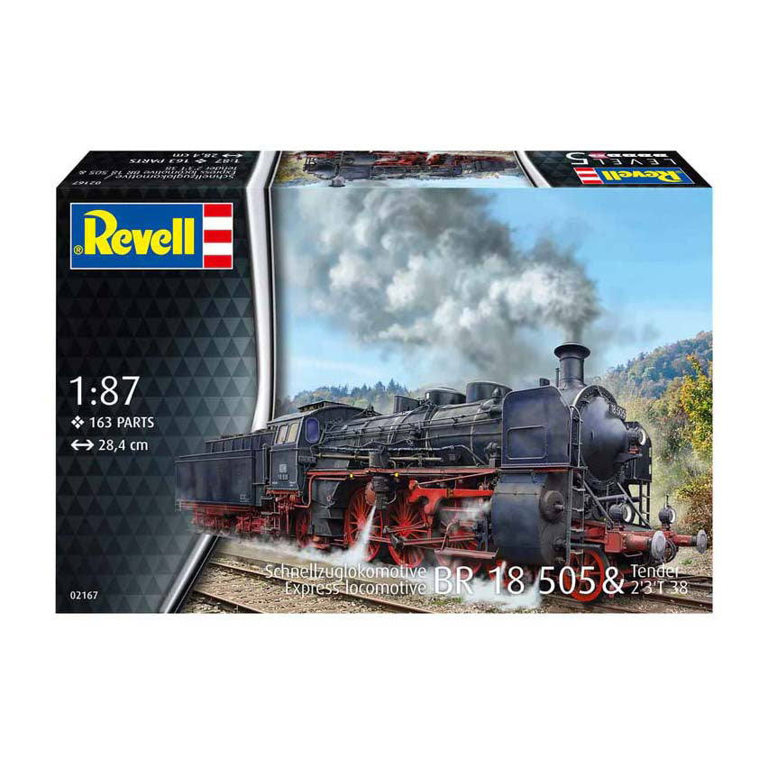 Revell - modelbouwpakket militaire voertuigen - 02167 baureihe 18 505 - tender 2'3' t 38 - stoomlocomotief plastic - 1:87 - modelbouw