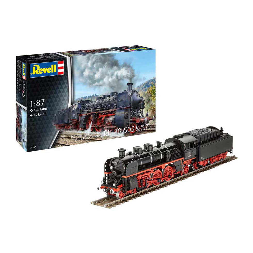 Revell - modelbouwpakket militaire voertuigen - 02167 baureihe 18 505 - tender 2'3' t 38 - stoomlocomotief plastic - 1:87 - modelbouw