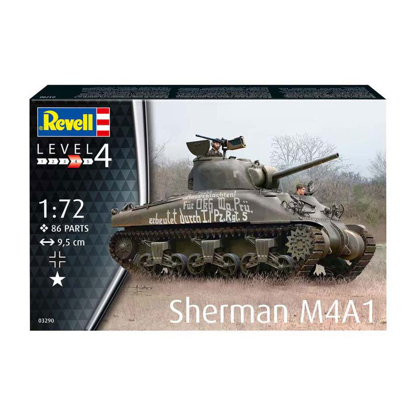Revell - modelbouwpakket - sherman m4a1 1:72 - 86dlg.