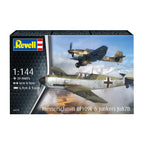 Revell - modelbouwpakket - messerschmitt bf109e & junkers ju87b 1:144 - 39 delig