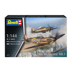 Revell - modelbouwpakket - spitfire mk.1a & hurricane mk.1 1:144 - 31dlg.