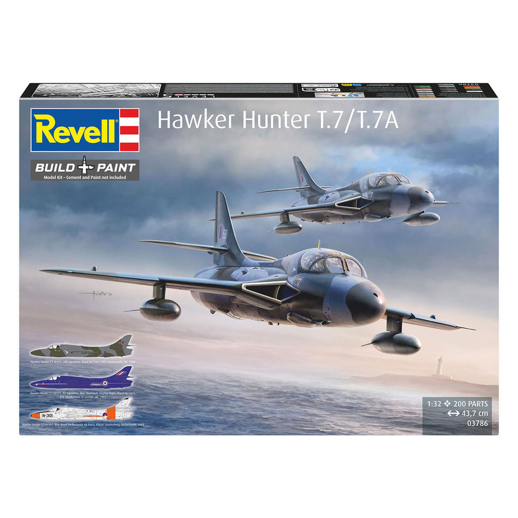 Revell - modelbouwpakket - hawker hunter t.7/t.7a