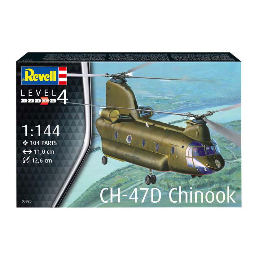 Revell modelbouwpakket - ch-47d chinook 1:144 - 104dlg.