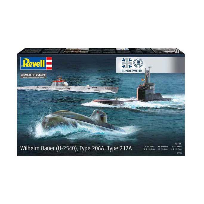 Revell - modelbouwpakket - 70 years bundeswehr-wilhelm bauertype 206aclass2 1:144 - 154dlg.