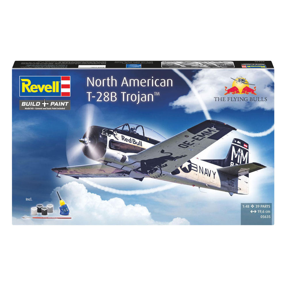 Revell - modelbouwpakket - gift set t-28b trojan: flying bulls 25th anniv. 1:48