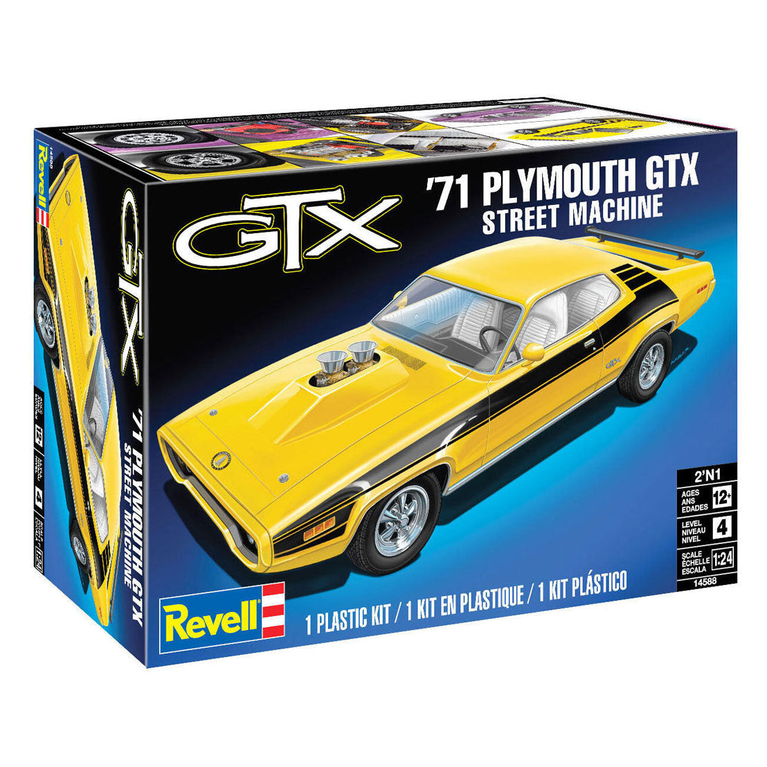 Revell - modelbouwpakket - '71 plymouth satelie gtx street machine 1:24