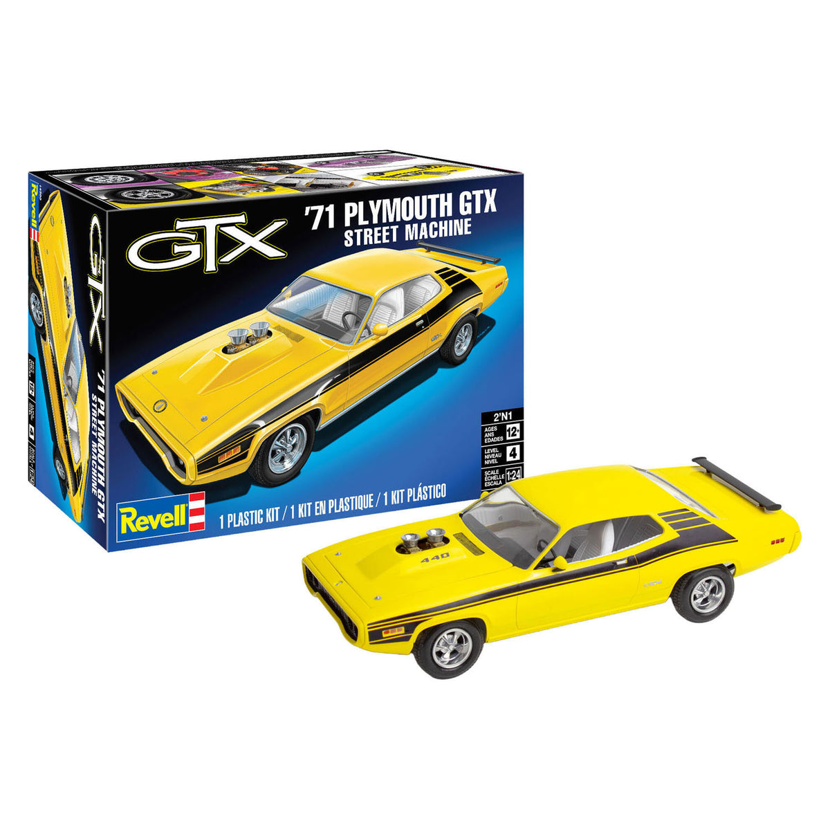 Revell - modelbouwpakket - '71 plymouth satelie gtx street machine 1:24