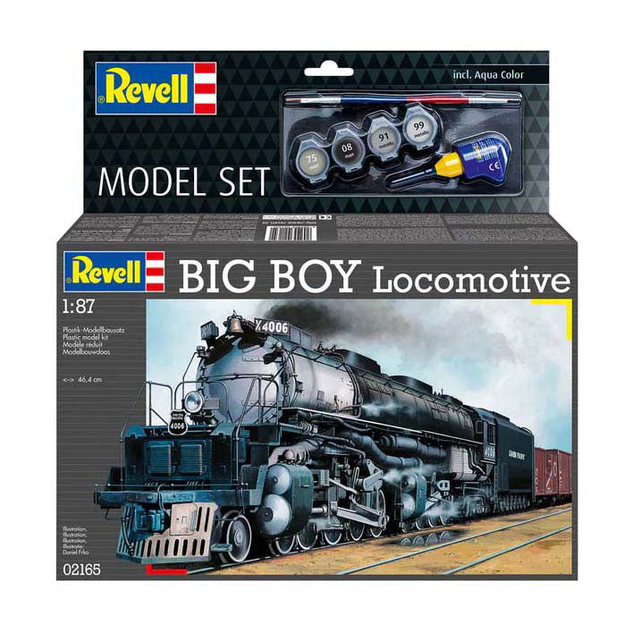Revell modelbouwpakket - big boy locomotive 1:87 - 233dlg - incl. basiskleuren verf