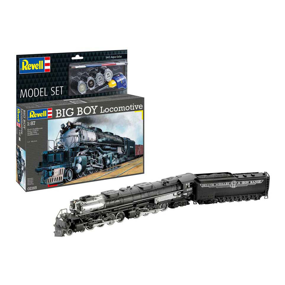 Revell modelbouwpakket - big boy locomotive 1:87 - 233dlg - incl. basiskleuren verf