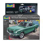 Revell modelbouwpakket - 1965 ford mustang 2+2 fastback 1:24 - 82dlg. - incl. basiskleuren verf
