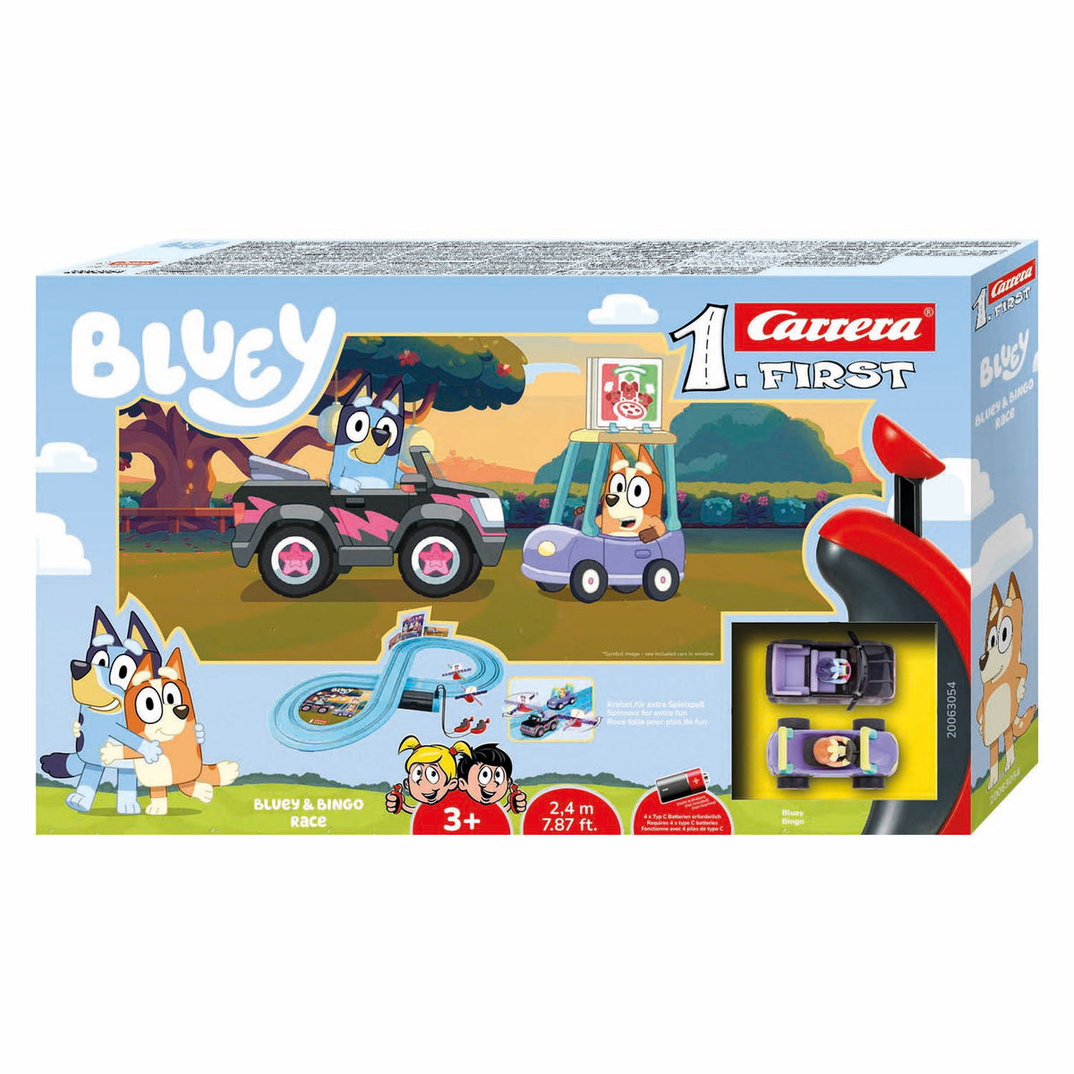 Carrera - first racebaan - bluey & bingo race 24m