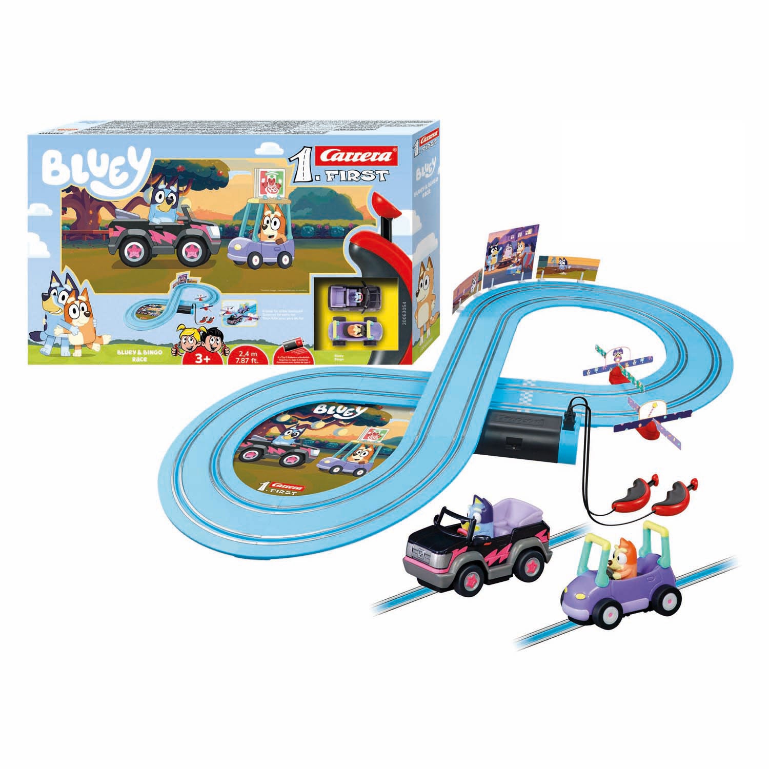 Carrera first racebaan - bluey bingo race 2,4m