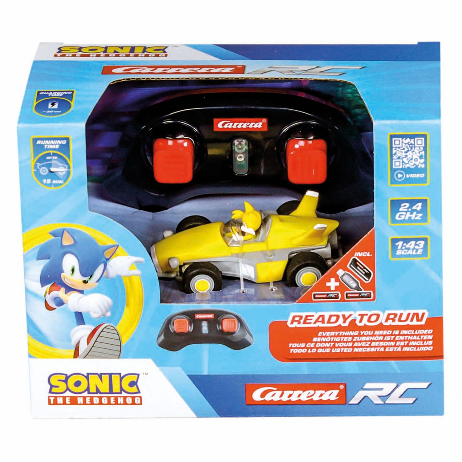 Carrera team sonic racing mini rc - tails 1:43