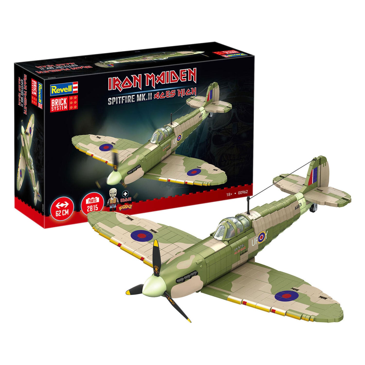 Revell - brick system bouwblokjes iron maiden spitfire mk.ii aces high 1:18 - 2802dlg.