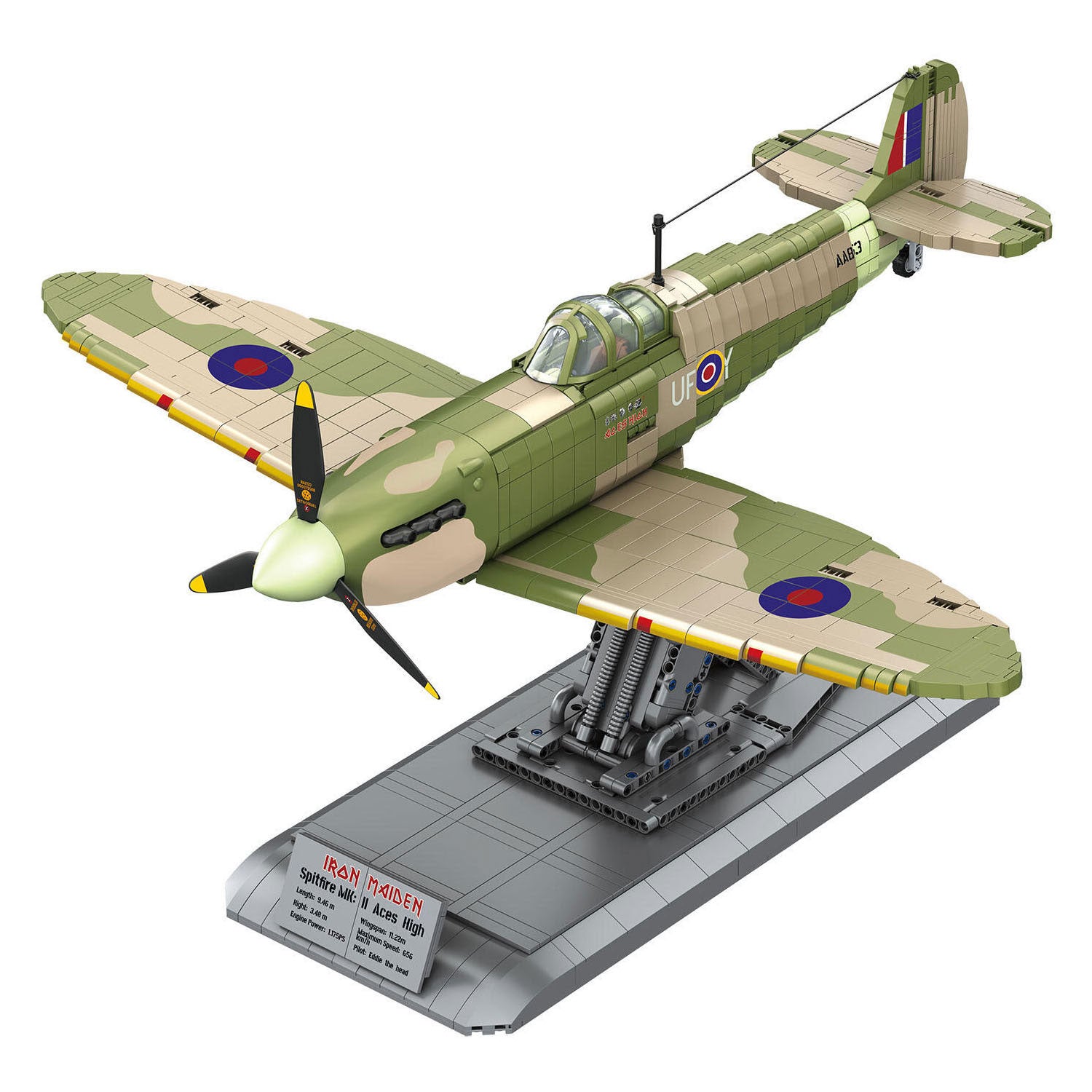 Revell - brick system bouwblokjes iron maiden spitfire mk.ii aces high 1:18 - 2802dlg.