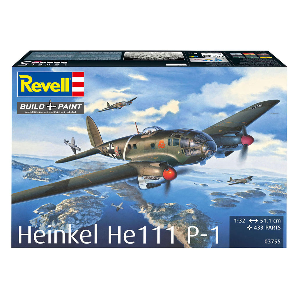 Revell - modelbouwpakket heinkel he 111p-1 1:32 - 433dlg.