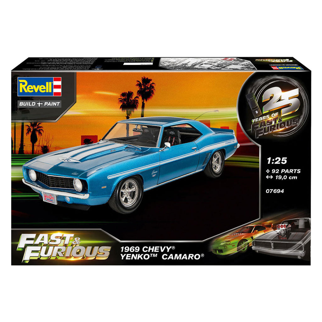 Revell - modelbouwpakket fast & furious 1969 chevy camaro yenko 1:25 - 92dlg.