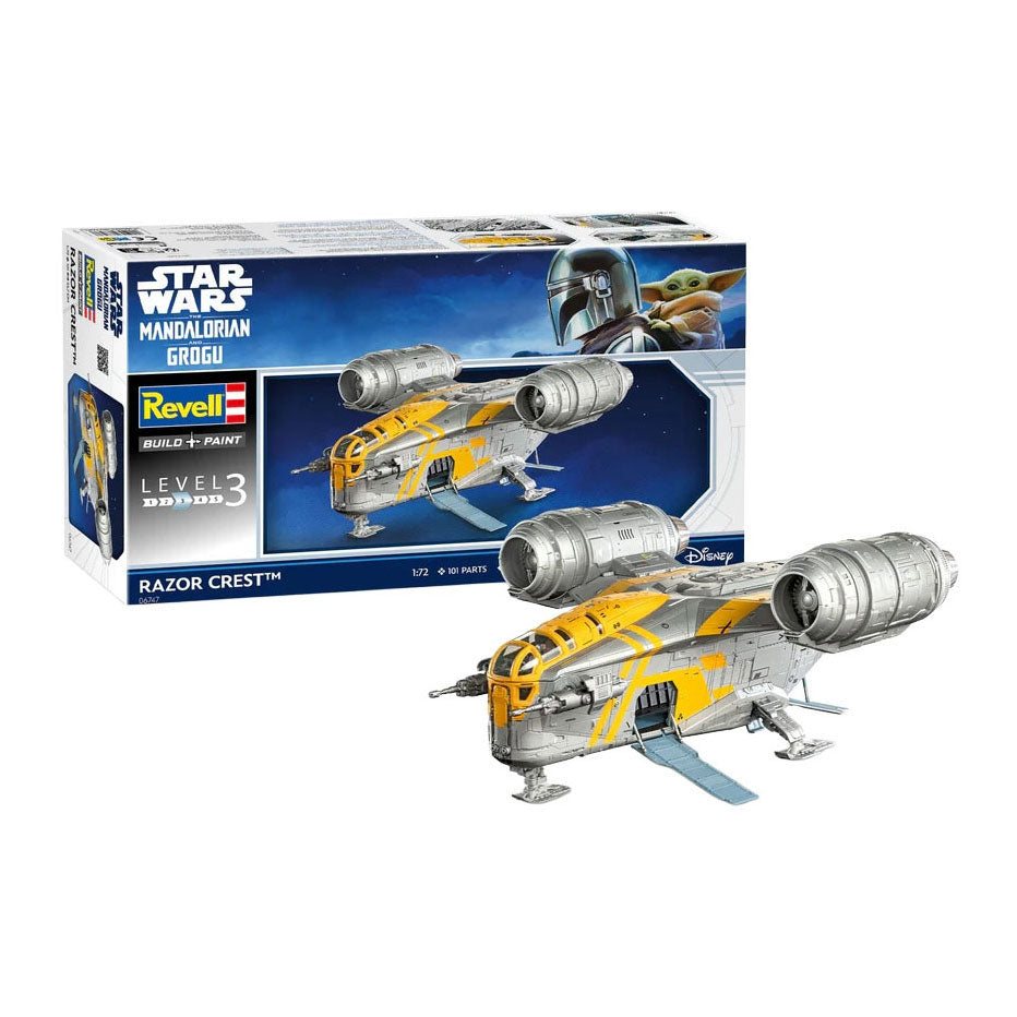 Revell - modelbouwpakket the mandalorian and grogu razor crest 1:72 - 101dlg.