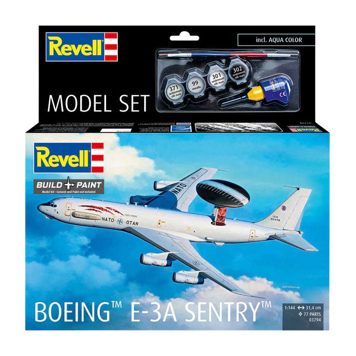 Revell - modelbouwpakket model set boeing e-3a 1:144 - 77dlg.
