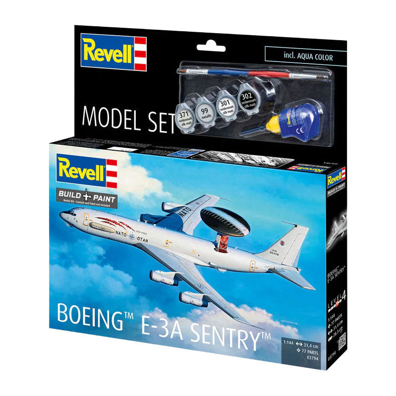 Revell - modelbouwpakket model set boeing e-3a 1:144 - 77dlg.