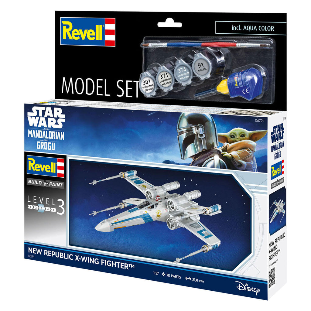 Revell - modelbouwpakket the mandalorian and grogu new republic x-wing fighter 1:57 - 38dlg.