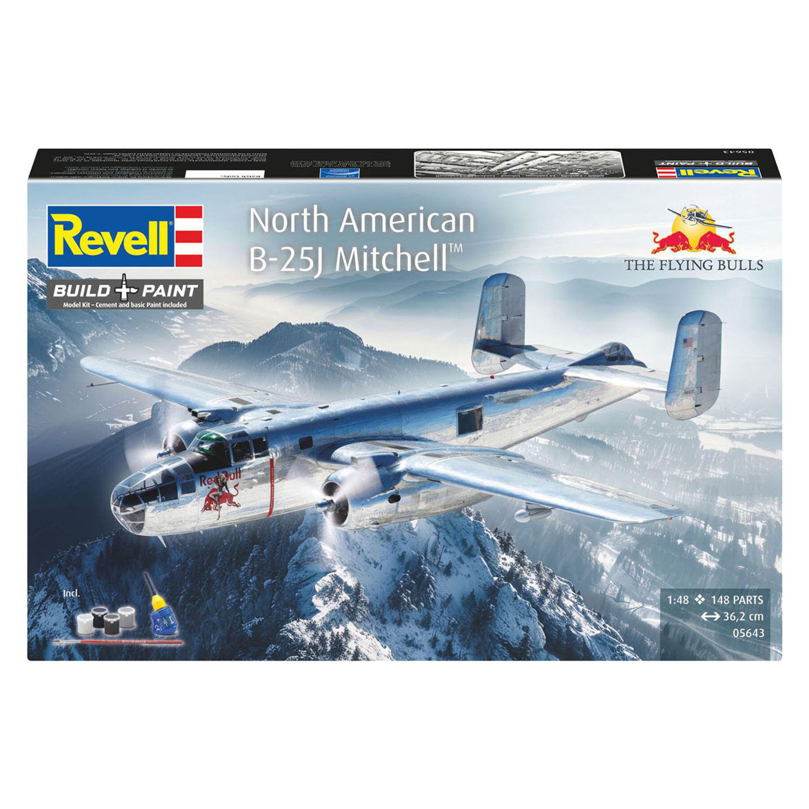 Revell - modelbouwpakket gift set b-25j mitchell: flying bulls 1:48 - 148dlg.