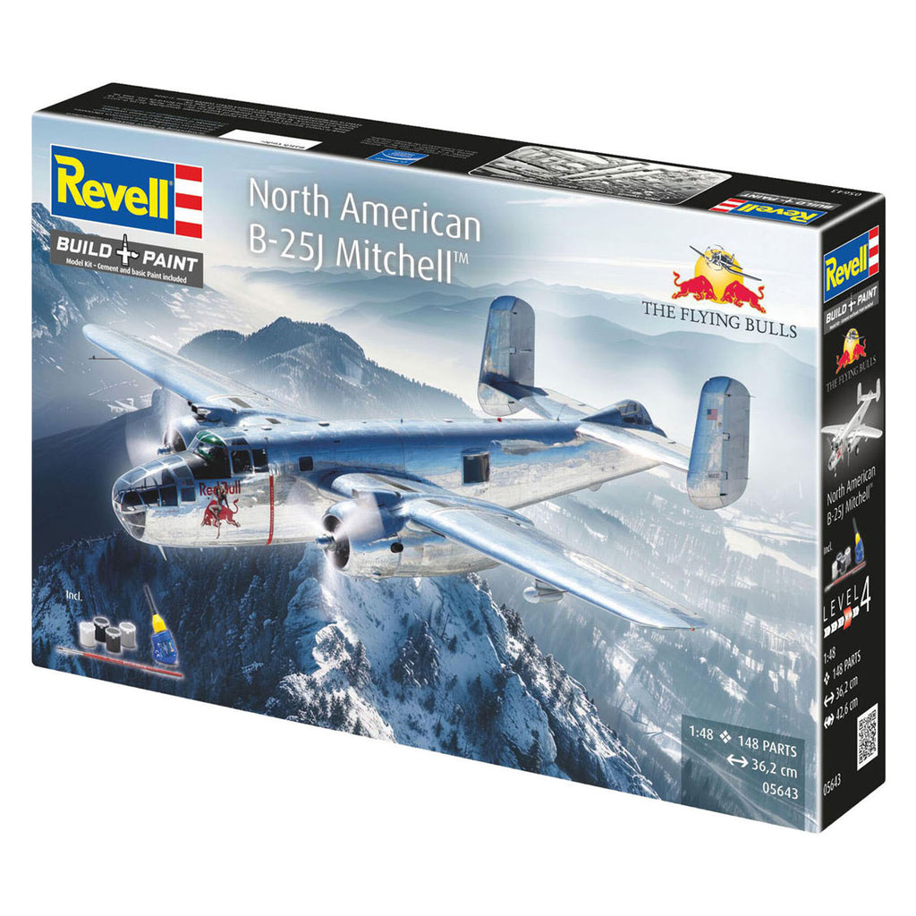 Revell - modelbouwpakket gift set b-25j mitchell: flying bulls 1:48 - 148dlg.