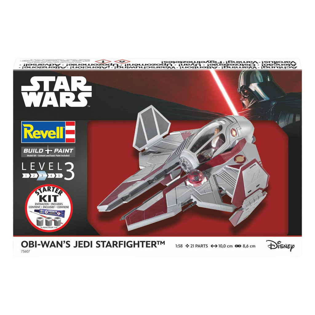 Revell - modelbouwpakket starter kit obi-wan's starfighter 1:58 - 21dlg.
