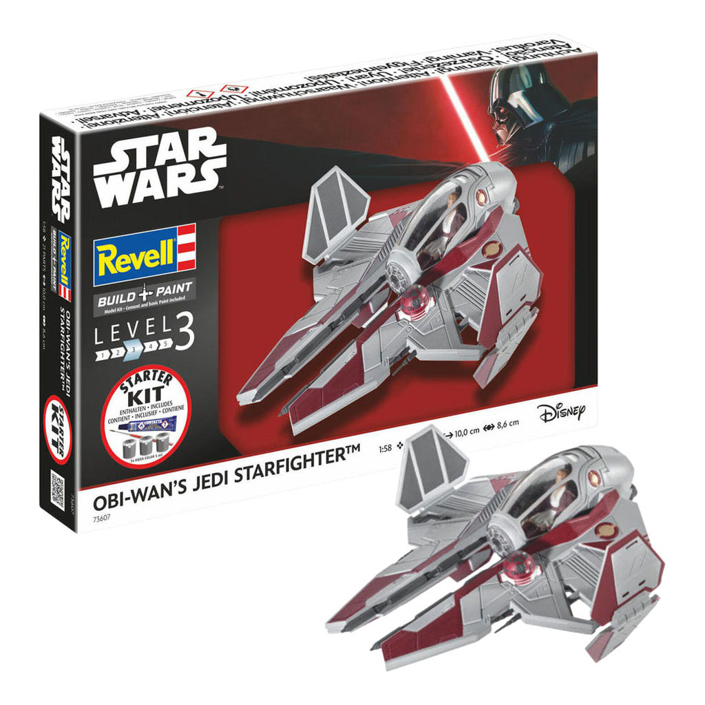 Revell - modelbouwpakket starter kit obi-wan's starfighter 1:58 - 21dlg.