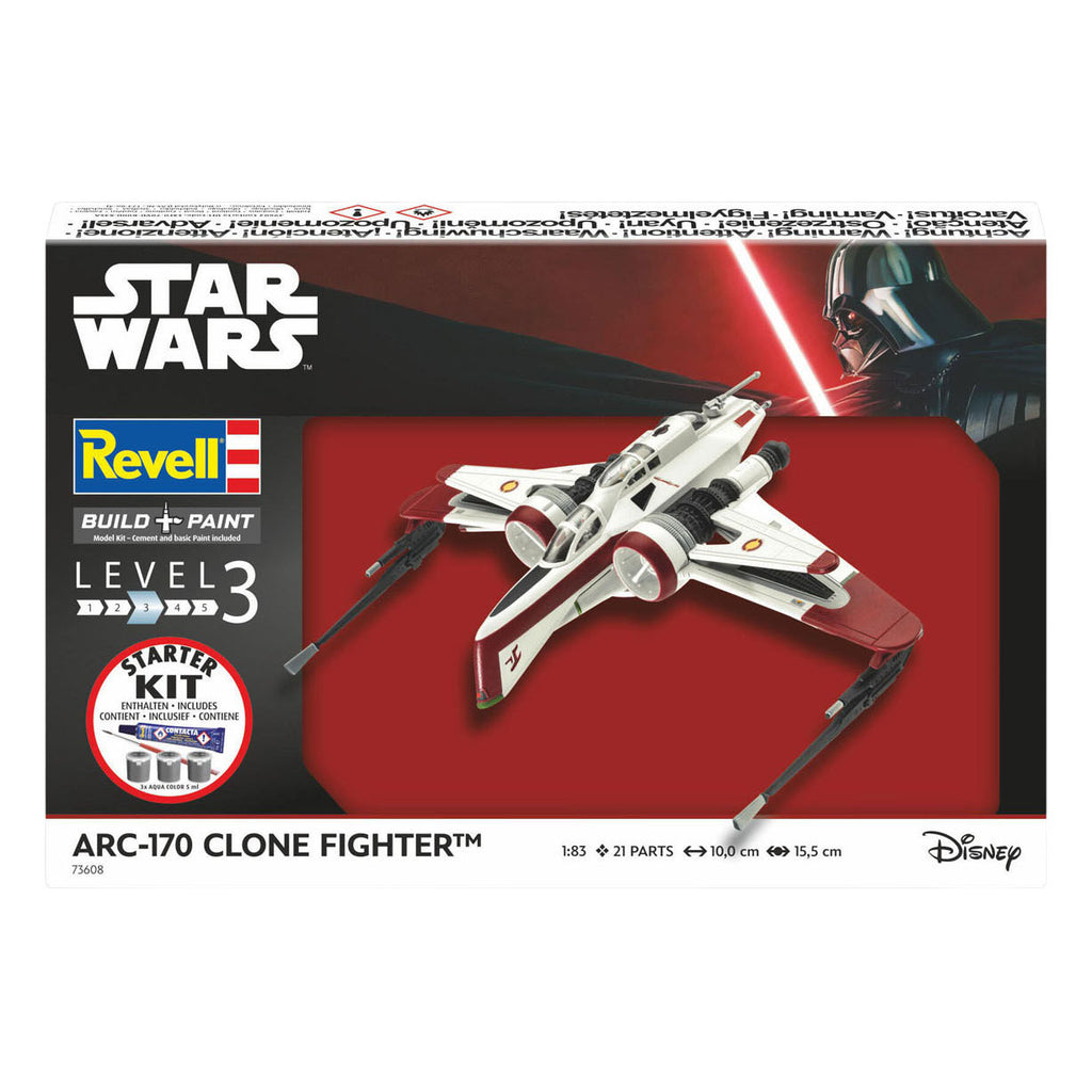 Revell - modelbouwpakket starter kit arc-170 fighter 1:58 - 21dlg.
