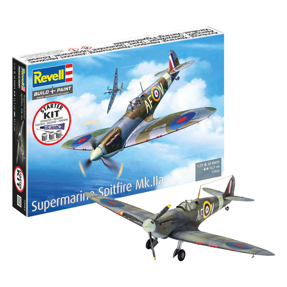 Revell modelbouwpakket starter kit spitfire mk.iia 1:72 - 38dlg.