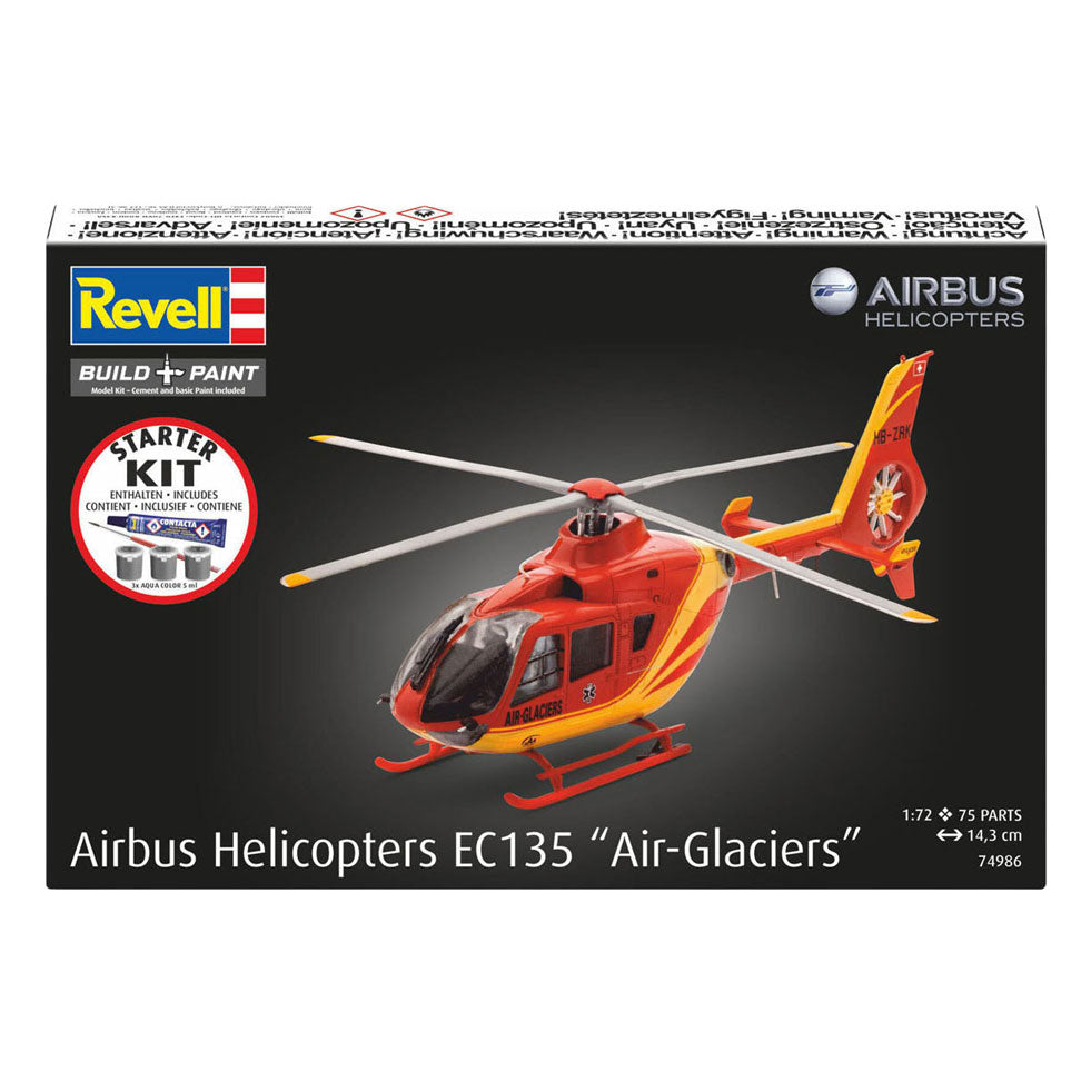 Revell - modelbouwpakket starter kit airbus helicopters ec135 air-glaciers 1:72 - 75dlg.