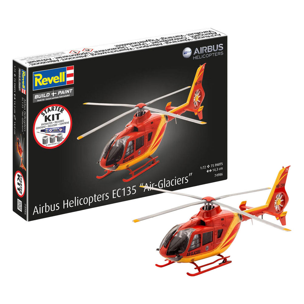 Revell - modelbouwpakket starter kit airbus helicopters ec135 air-glaciers 1:72 - 75dlg.