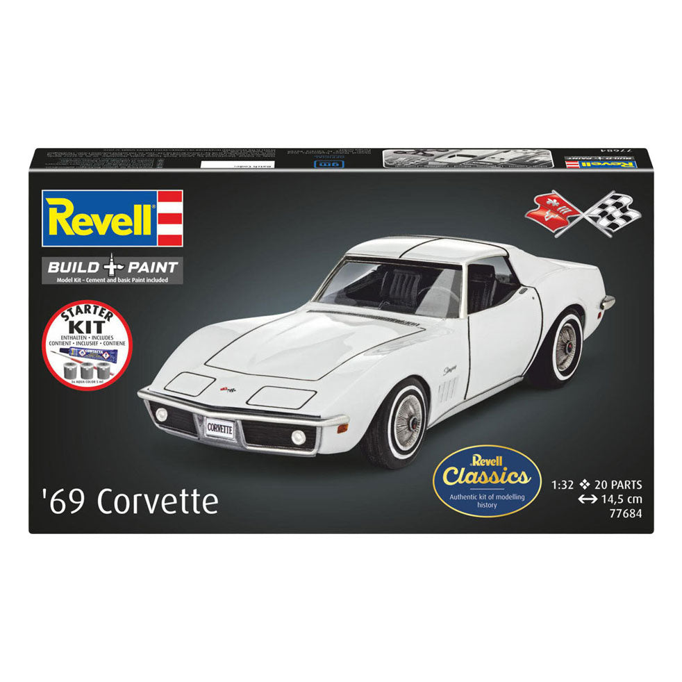 Revell - modelbouwpakket starter kit corvette c3 1:32 - 20dlg.