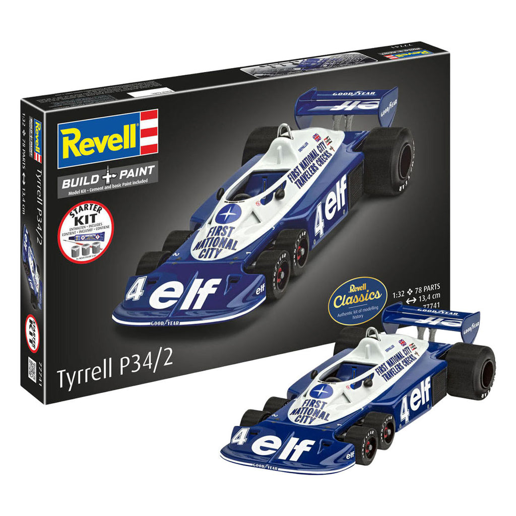 Revell - modelbouwpakket starter kit tyrrell p34/2 6-wheeler 1:32 - 105dlg.