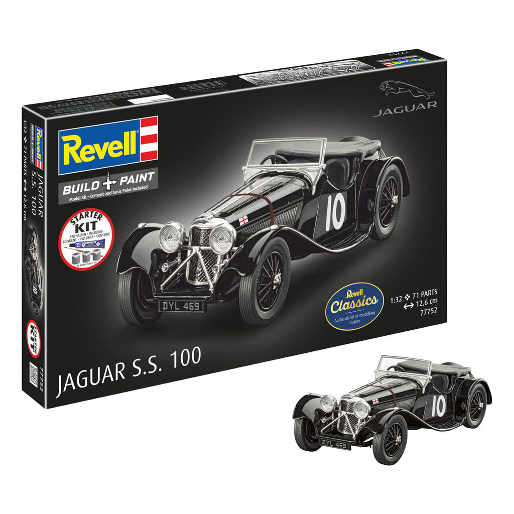 Revell - modelbouwpakket starter kit jaguar ss 100 1:32 - 75dlg.