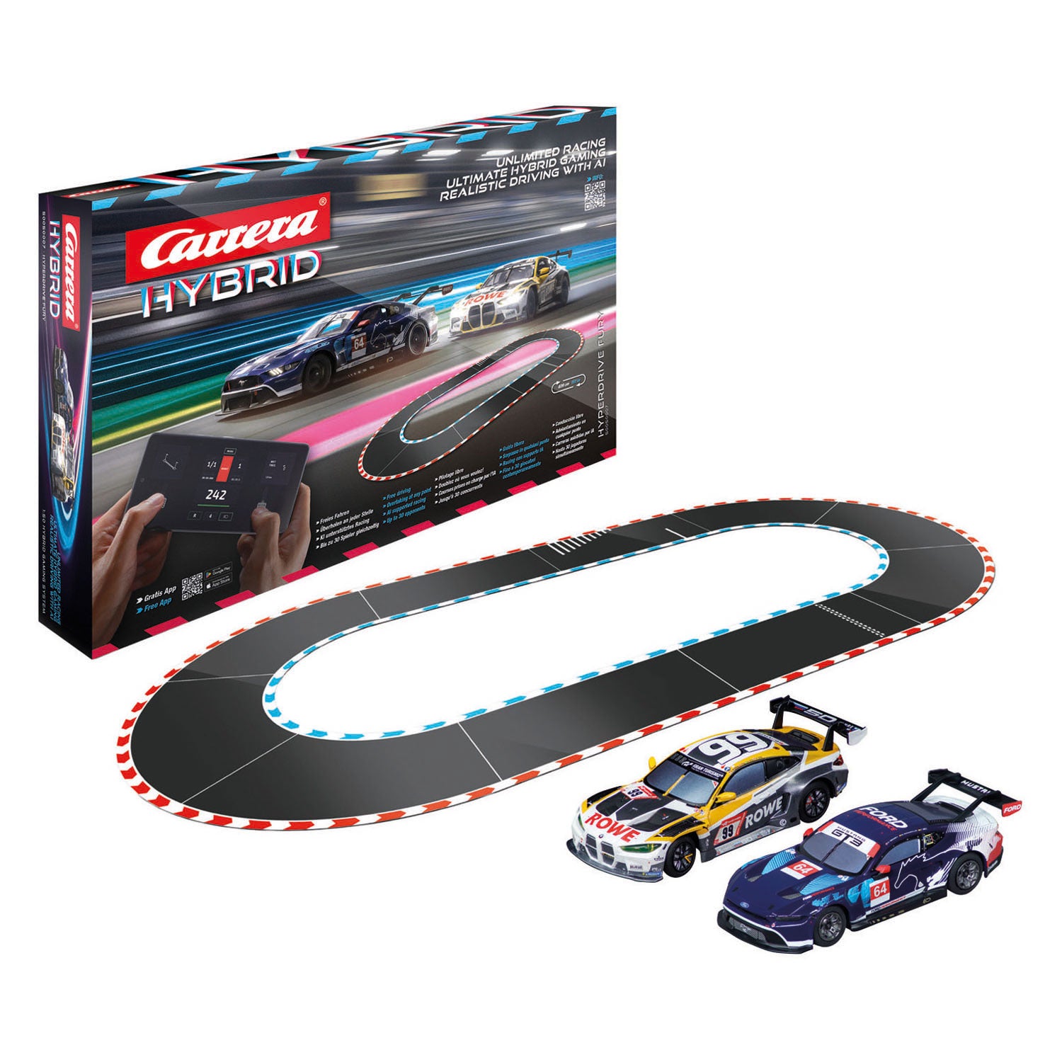 Carrera - hybrid racebaan hyperdrive fury - 1:50