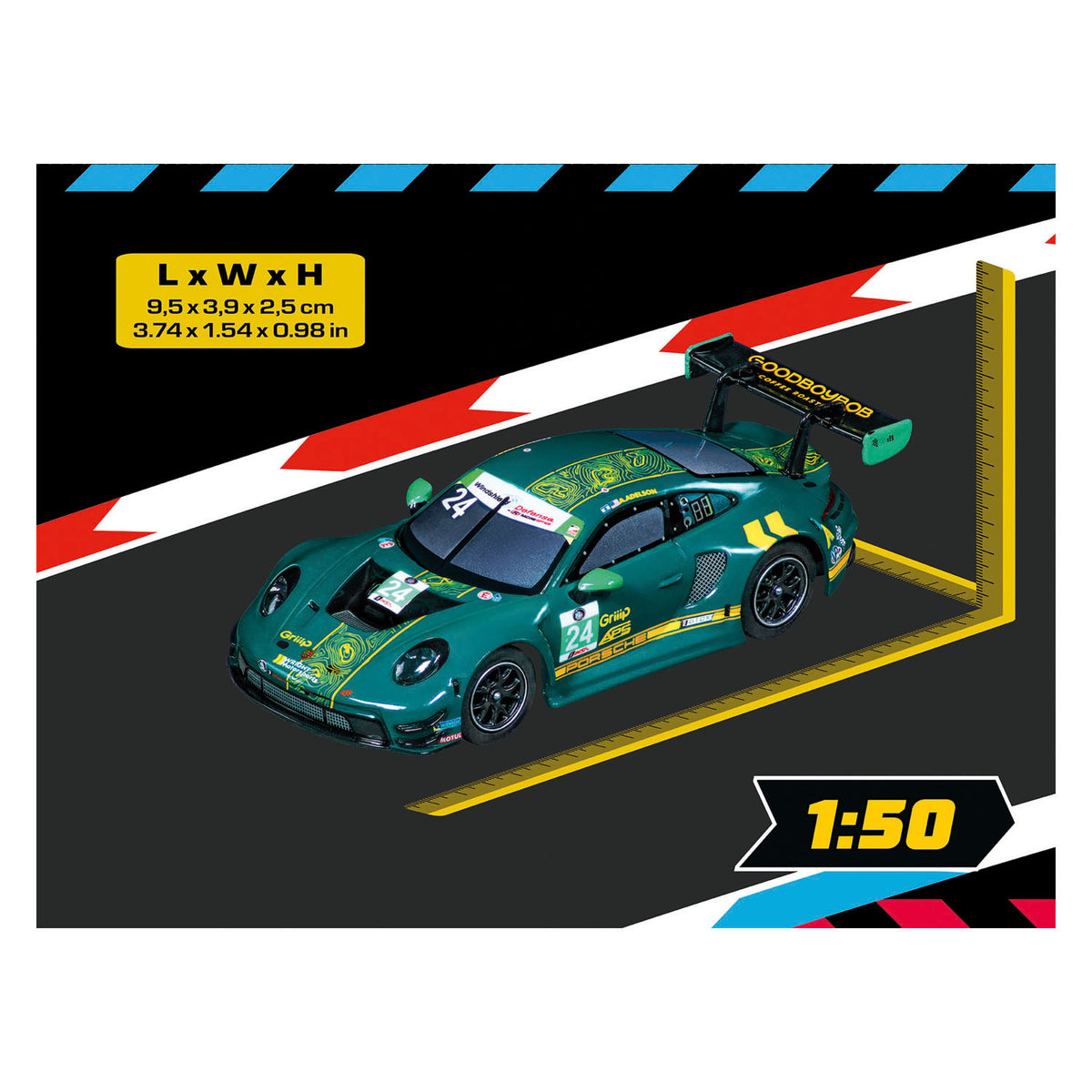 Carrera - hybrid porsche 911 gt3 r wright motorsports no.24 - 1:50