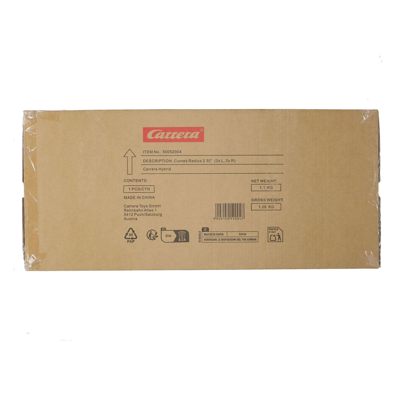 Carrera - hybrid baanstukken bochten radius 2 60 graden - 3xl 3xr