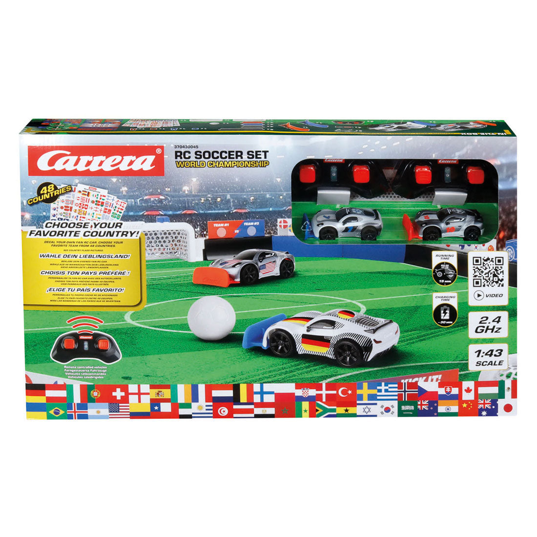 Carrera - rc 24ghz racebaan soccer set - world championship - 1:43