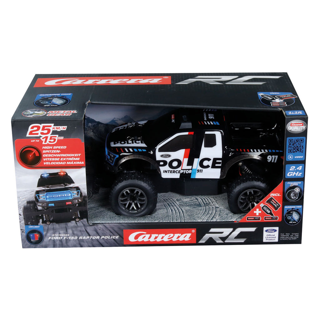 Carrera - rc 24ghz ford f-150 raptor police - 1:18