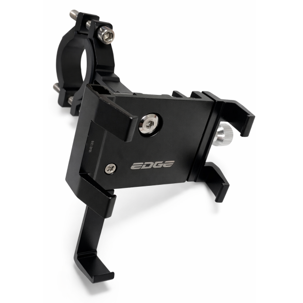 Edge - Telefoonhouder g21 - aluminium - 360° draaibaar - universele stuurmontage - extra stevig - zwart