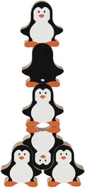 Goki houten stapelspel pinguin