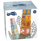 Small foot - stapelblokken safari karton, 10dlg.